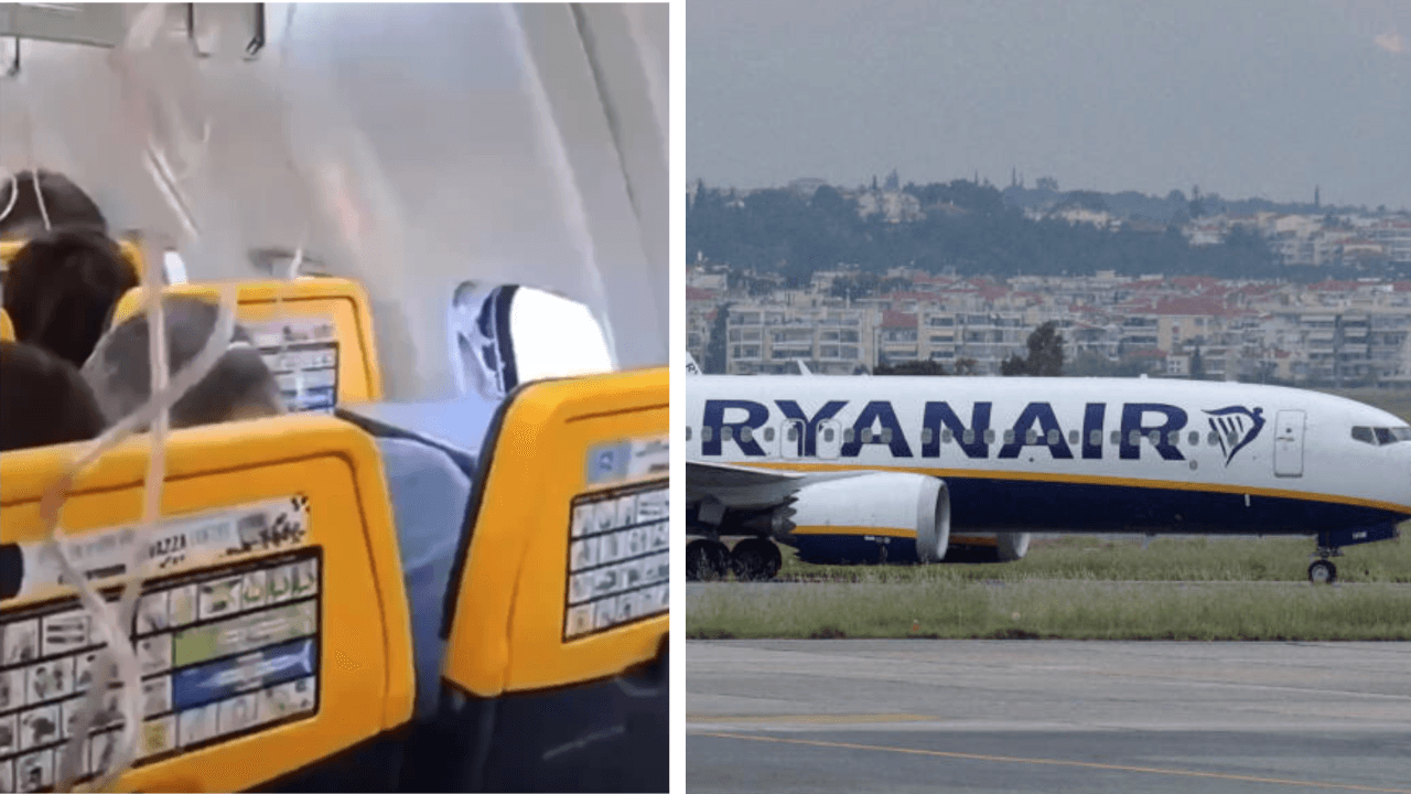 Ryanair uçağı penceresi uçuş sırasında yerinden çıktı