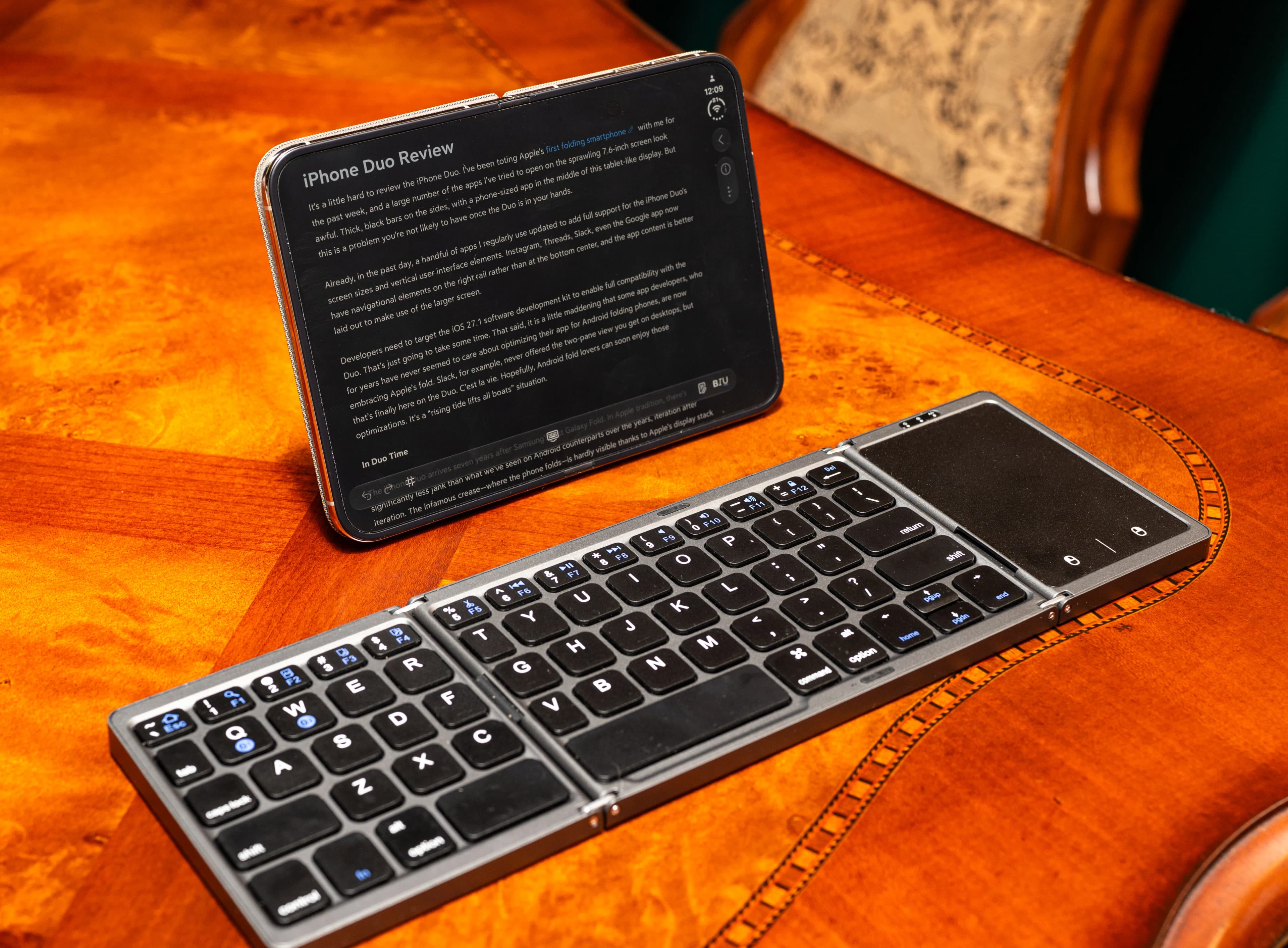 A Day's Work Using Only the iPhone Duo: An Evaluation