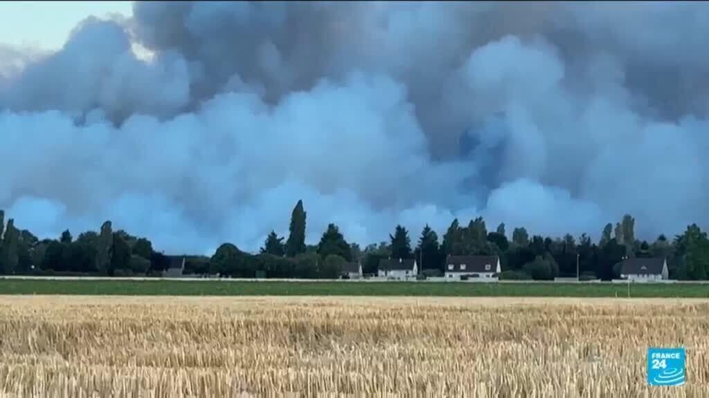Firefighters Work to Control Fontainebleau Fire Near Paris