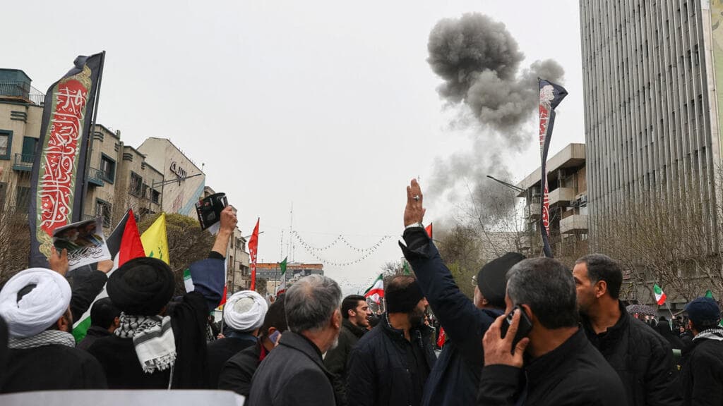 Explosion shakes Tehran amid state-organised rally after Israeli warning
