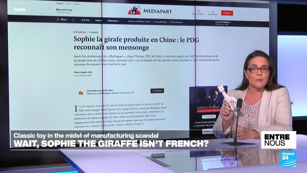 Sophie the Giraffe, long believed French, is actually made in China