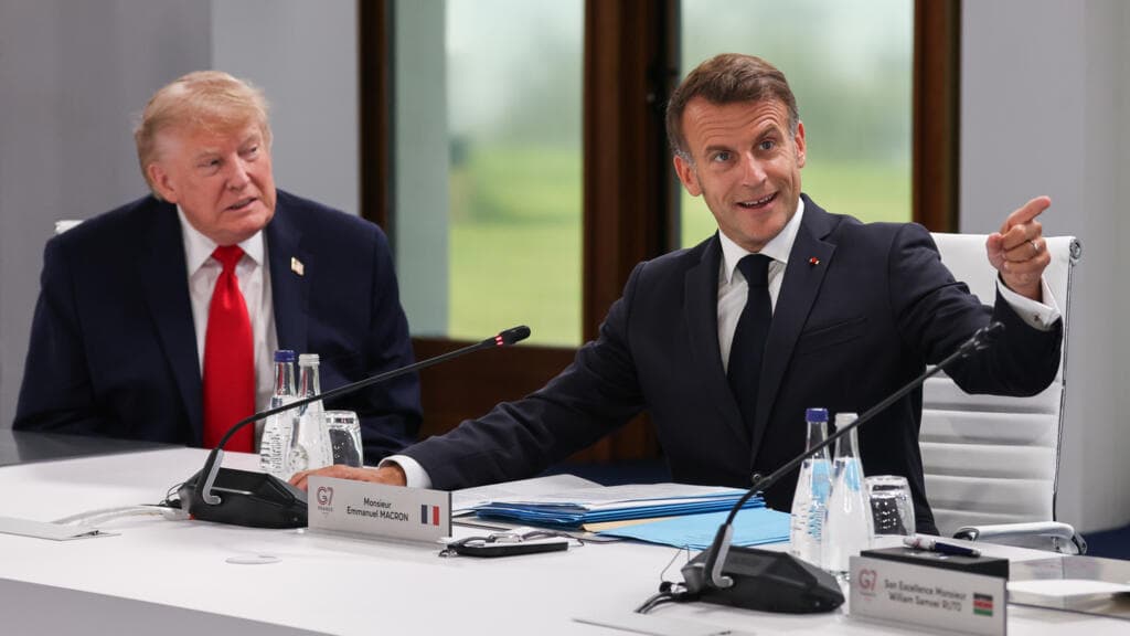 Macron Concludes G7 Summit with Discussions on AI and Dinner with Trump