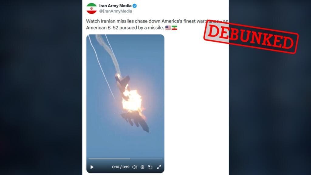 Video Misidentified as Iran Downing US B-52 Bomber is Artificially Generated