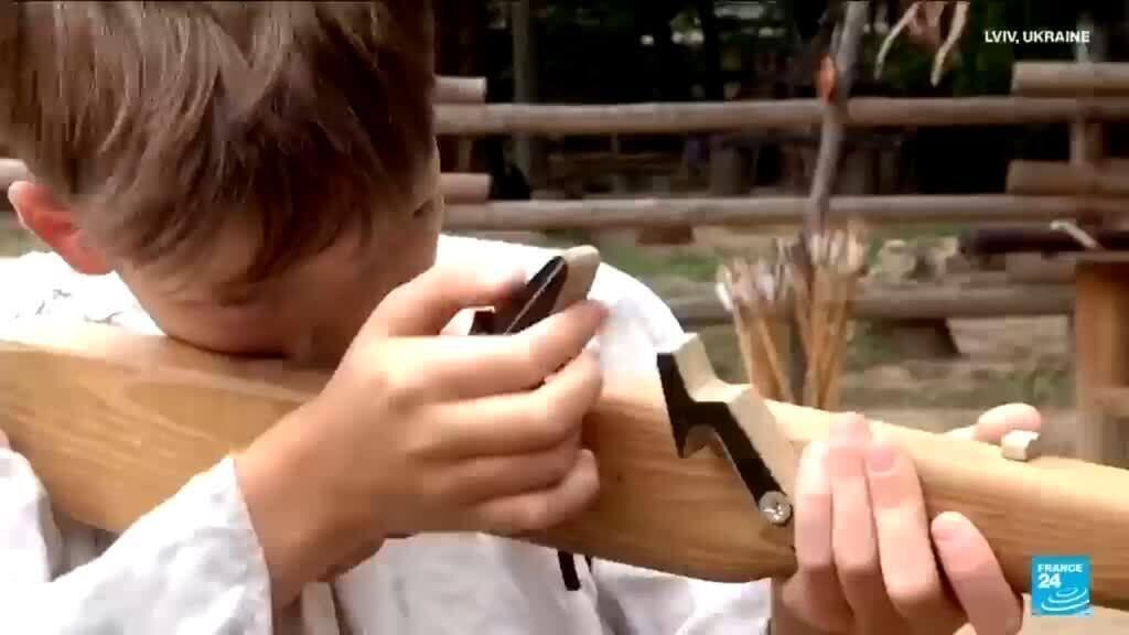 Ukrainian Children Acquire Skills of Cossack Warriors Amid Ongoing Conflict