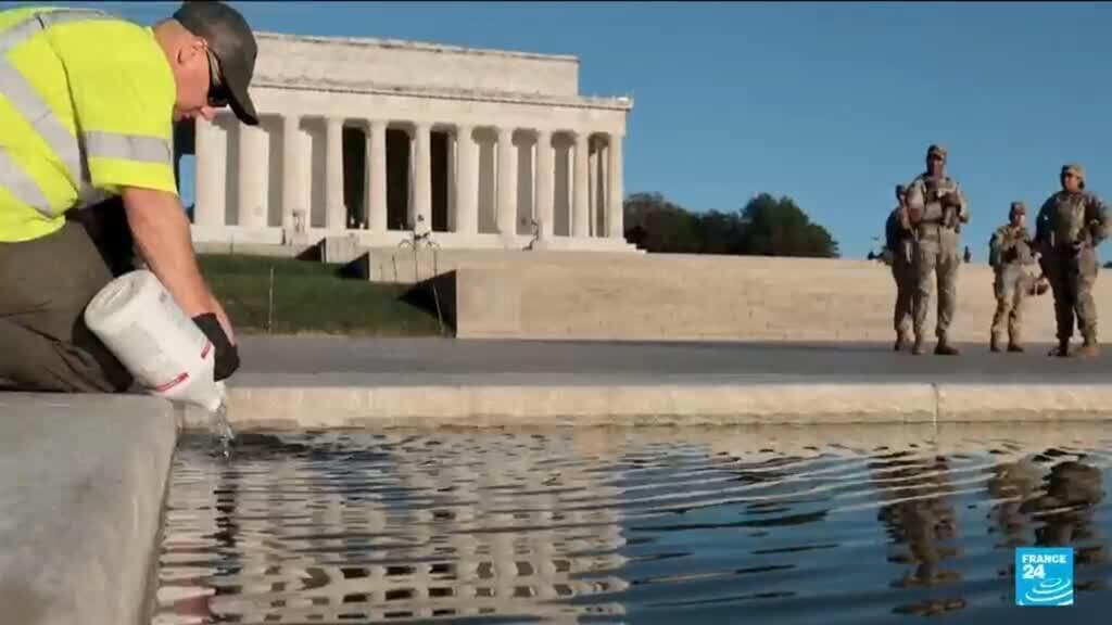 Paint from Trump's renovation of Washington's Reflecting Pool begins to peel