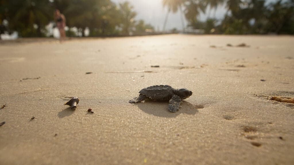 Gabon battles for baby sea turtles' survival