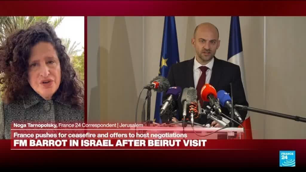 France presenting 'nuanced position' as FM Barrot visits Israel
