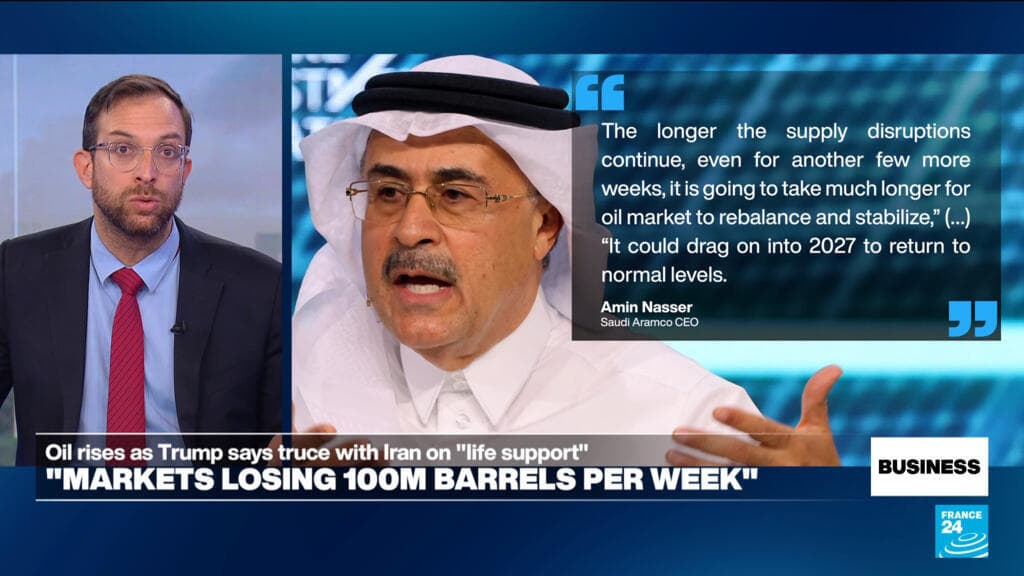 Saudi Aramco CEO reports 100 million barrels lost weekly due to Strait of Hormuz closure