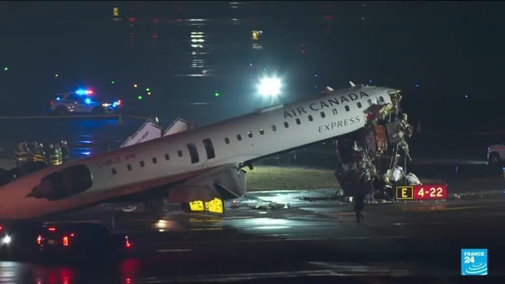 Plane collides with firefighting truck at New York City's LaGuardia airport
