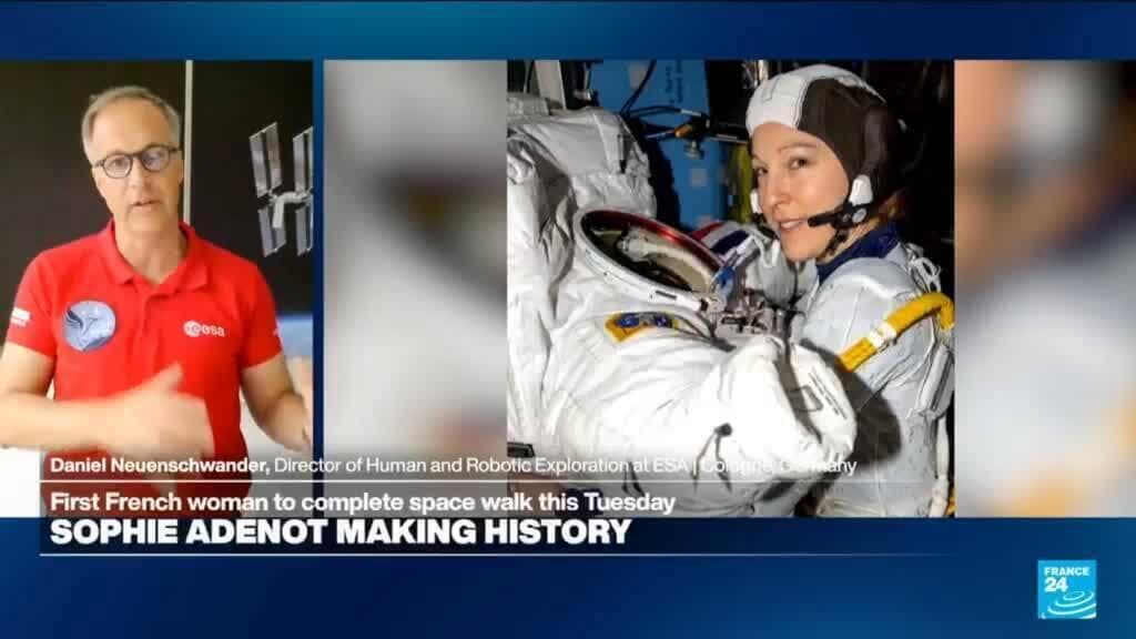 Astronauts Sophie Adenot and Anil Menon Perform Spacewalk to Replace Antenna on ISS