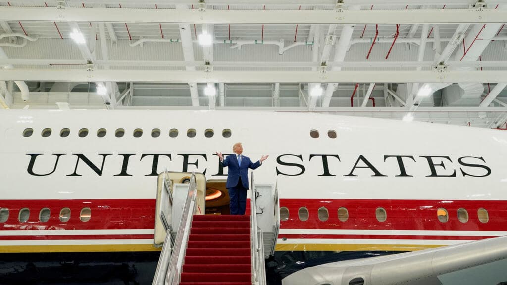 Trump Introduces New Air Force One, Converted from Qatari Luxury Jet