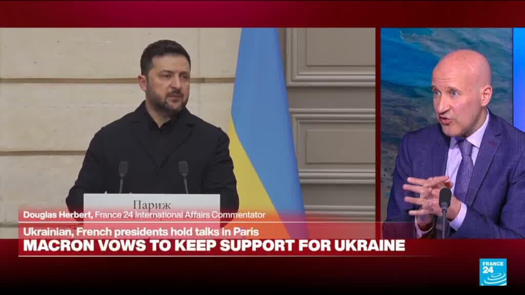 Zelensky in Paris: Macron pledges no 'respite' for Russia despite Mideast war