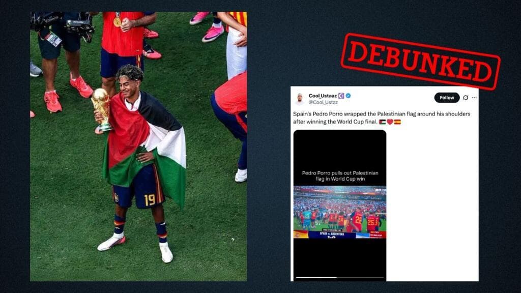 Misleading AI-generated images of Spanish World Cup players with Palestinian flags emerge