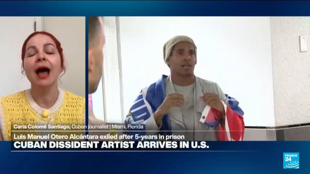 Cuban Dissident Artist Luis Manuel Otero Alcántara Arrives in the US After Prison Release