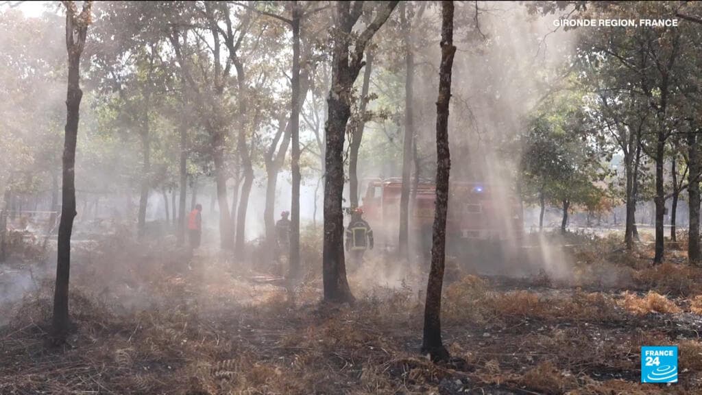 Firefighters in France face ongoing dangers despite easing of major wildfire