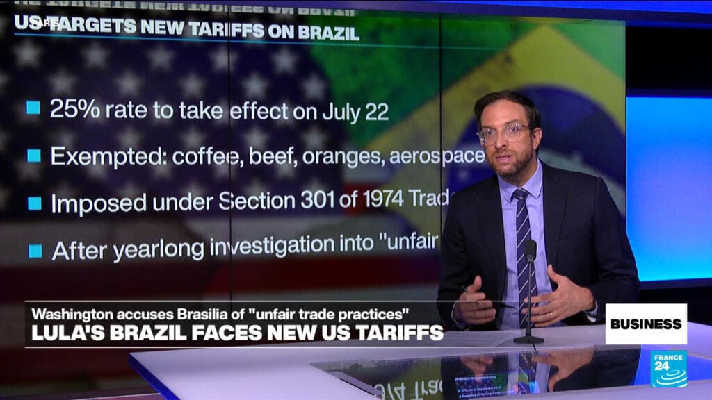US to impose 25% tariffs on select Brazilian imports due to trade practices