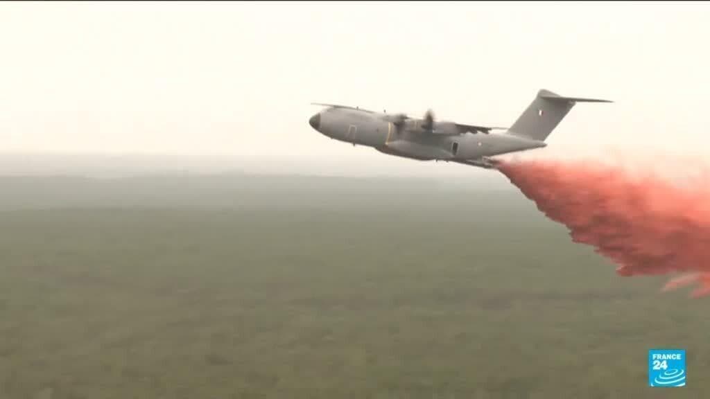 French Firefighters Use Military Planes to Combat Wildfires
