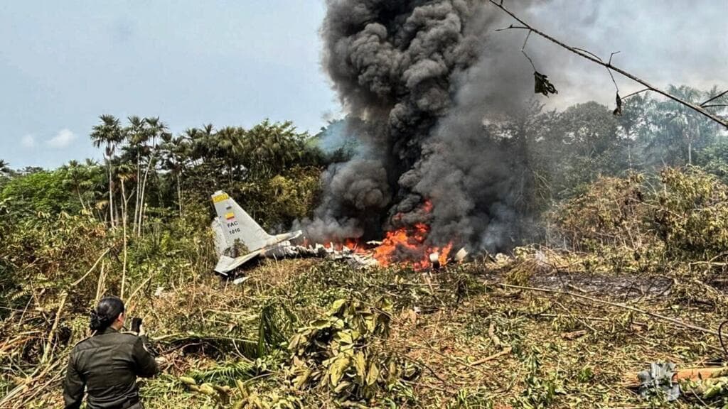Colombian military plane crashes, killing at least 66
