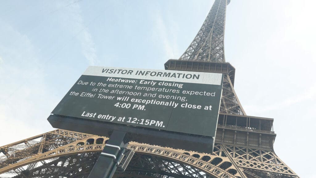 Paris Landmarks Close Early as France Endures Severe Heatwave