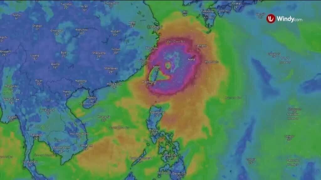 Taiwan Prepares for Impact of Super Typhoon Bavi