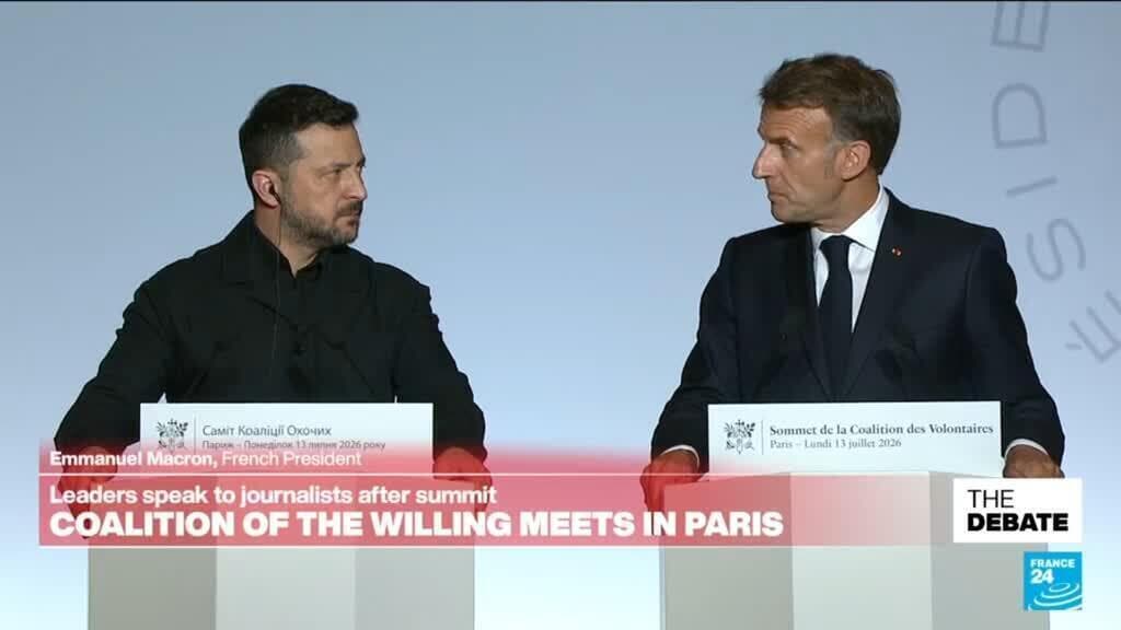 Macron Addresses Leaders After Ukraine's Coalition Meeting in Paris
