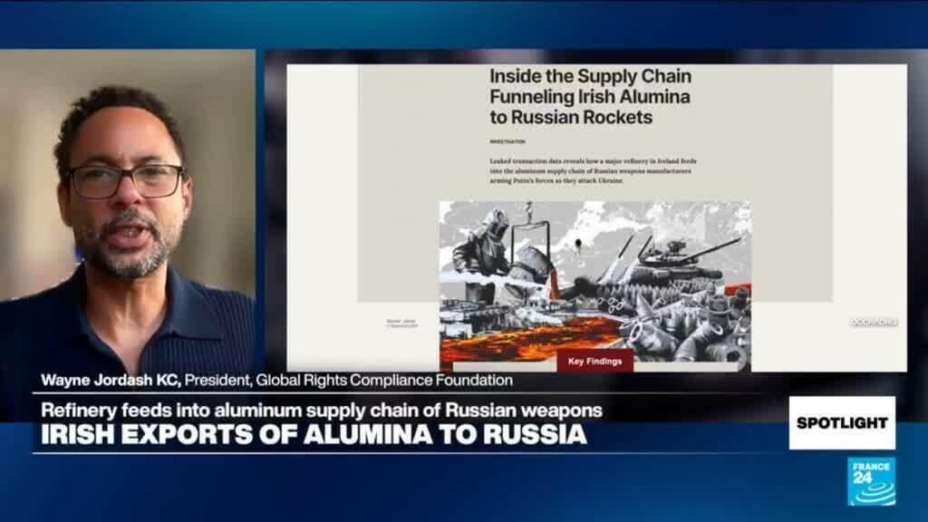Irish Firm Accused of Aiding Russian Military Efforts by Exporting Alumina
