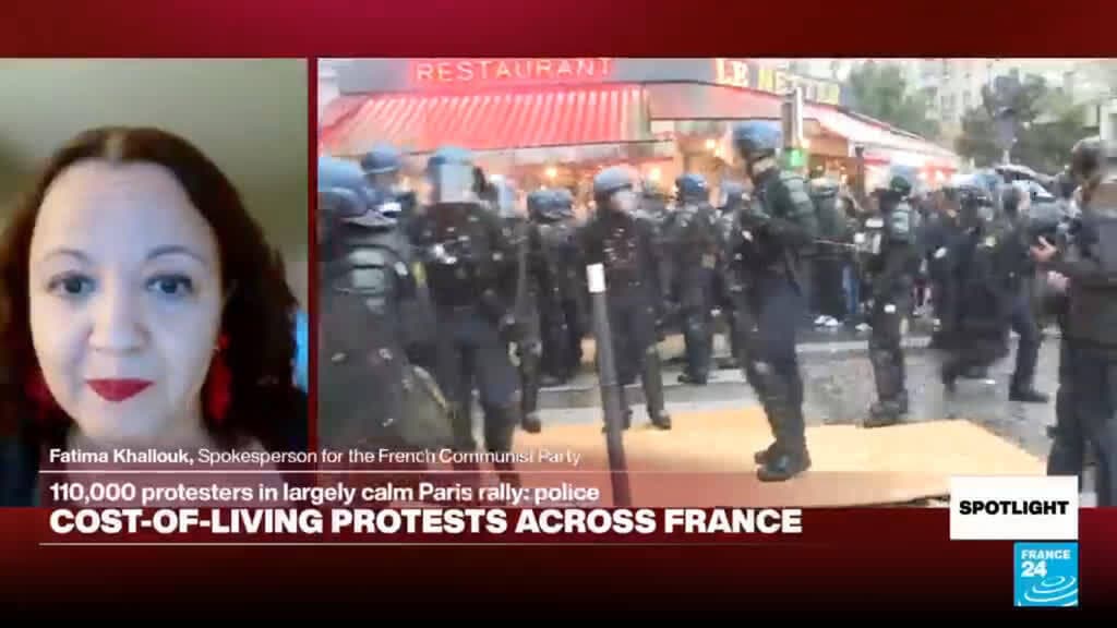 Paris Sees 110,000 Protesters Amid Nationwide Demonstrations Against Living Costs