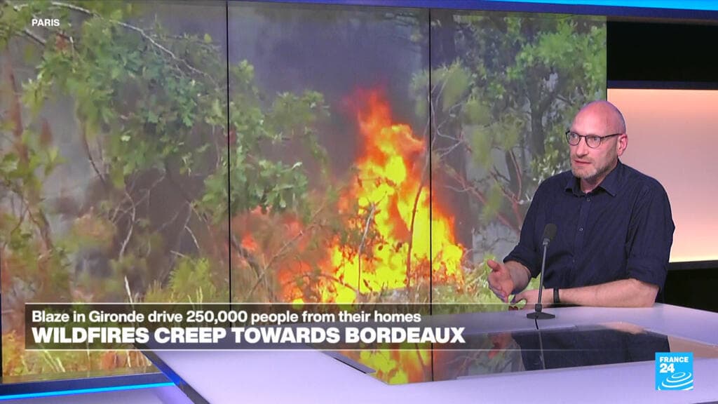 France 24's Luke Shrago Reports on Wildfires Devastating Southwest France