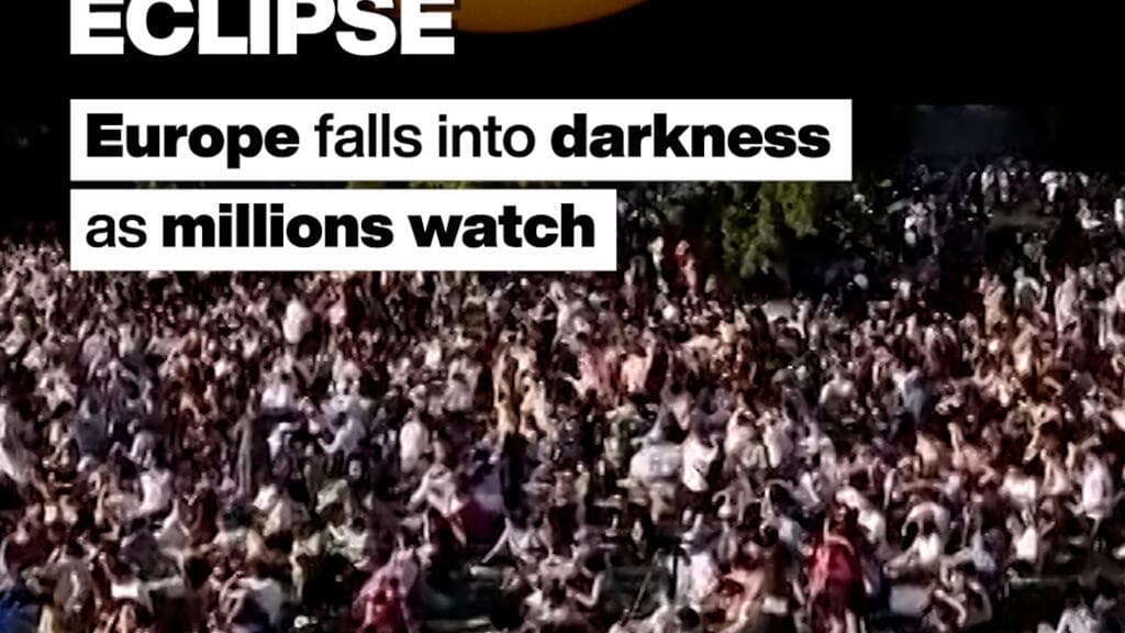 Millions in Europe Witness Rare Solar Eclipse as Moon Covers Sun