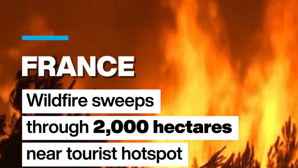 Wildfire Engulfs 2,000 Hectares in Southwest France, Prompting Evacuations
