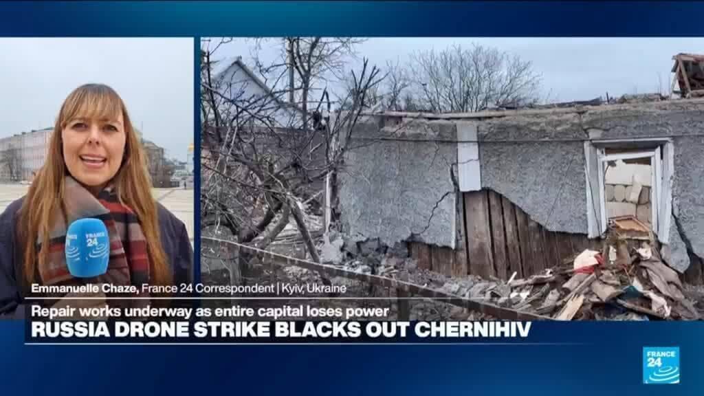 War in Ukraine: Russia drone strike blacks out Chernihiv city