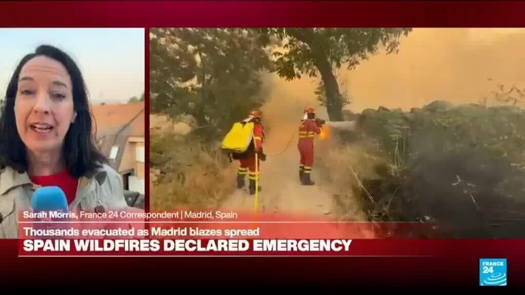 Thousands Evacuated as Wildfires Spread Near Madrid
