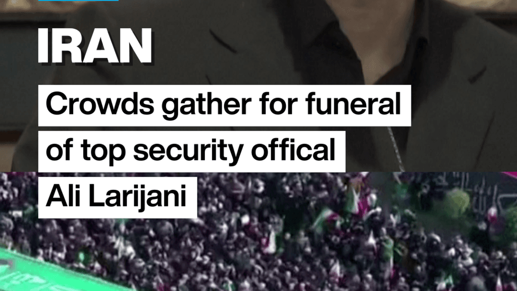 Crowds attend funeral of top Iranian security official, Ali Larijani