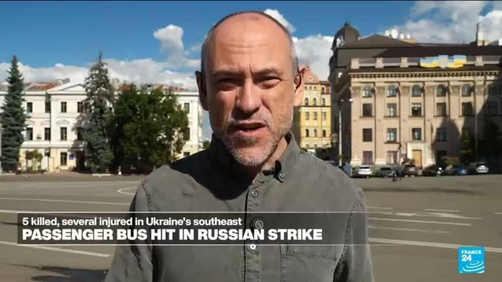 Russian Drone Strike on Ukrainian Bus Results in Five Deaths and Seven Injuries