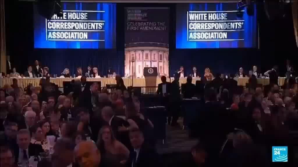 Choas at White House Correspondents' Dinner as shots ring out
