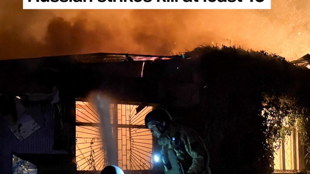 Russian Missile Strikes in Kyiv Result in At Least 16 Deaths
