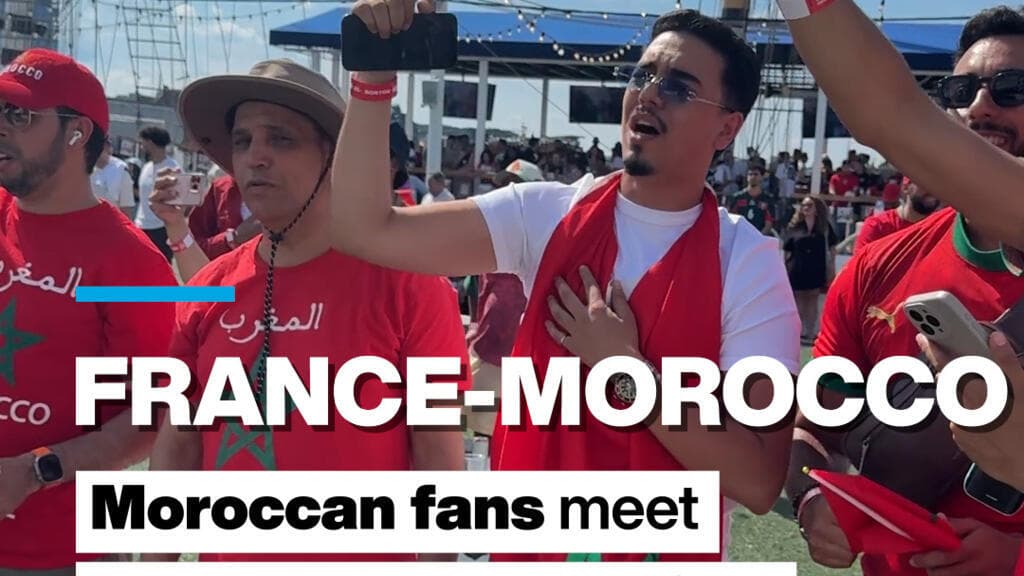 Moroccan Fans Gather in Boston to Watch World Cup Quarter-Final Against France