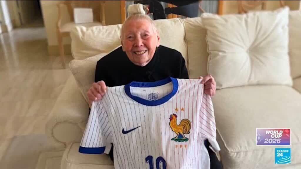 Shirley, 96, is a devoted fan of 'Les Bleus' and their World Cup journey