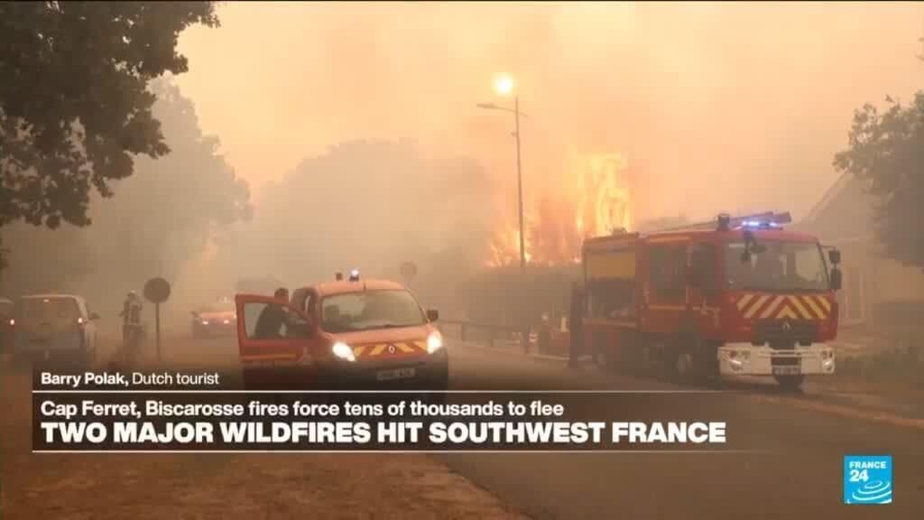 Wildfires in Southwest France Force Evacuations of Tourists and Residents