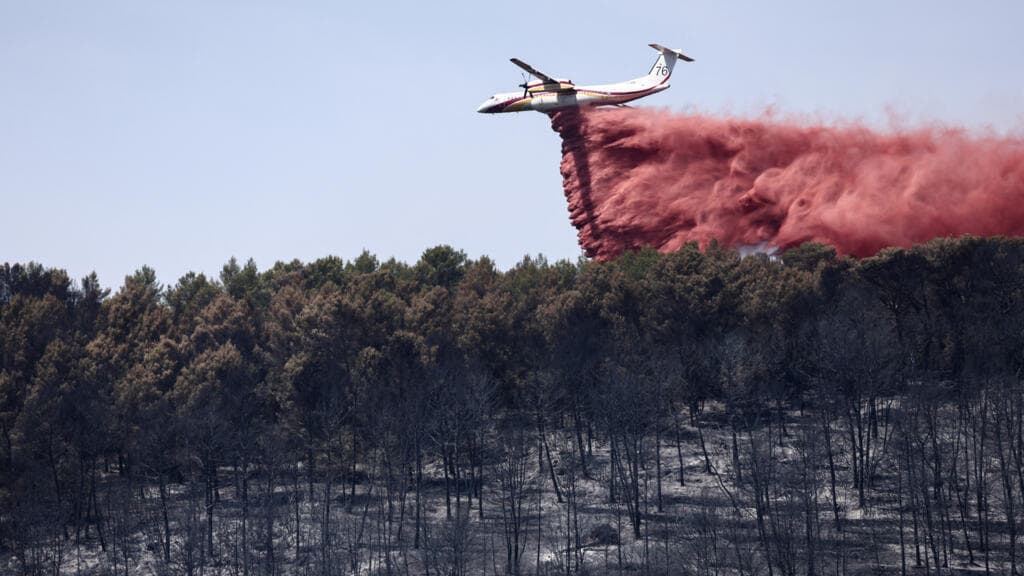 Wildfire in Southern France Prompts Evacuations as Firefighters Respond
