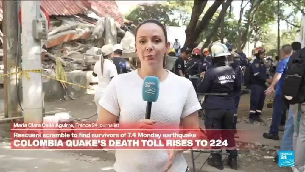 Colombia earthquake death toll rises to 224 as rescue efforts continue