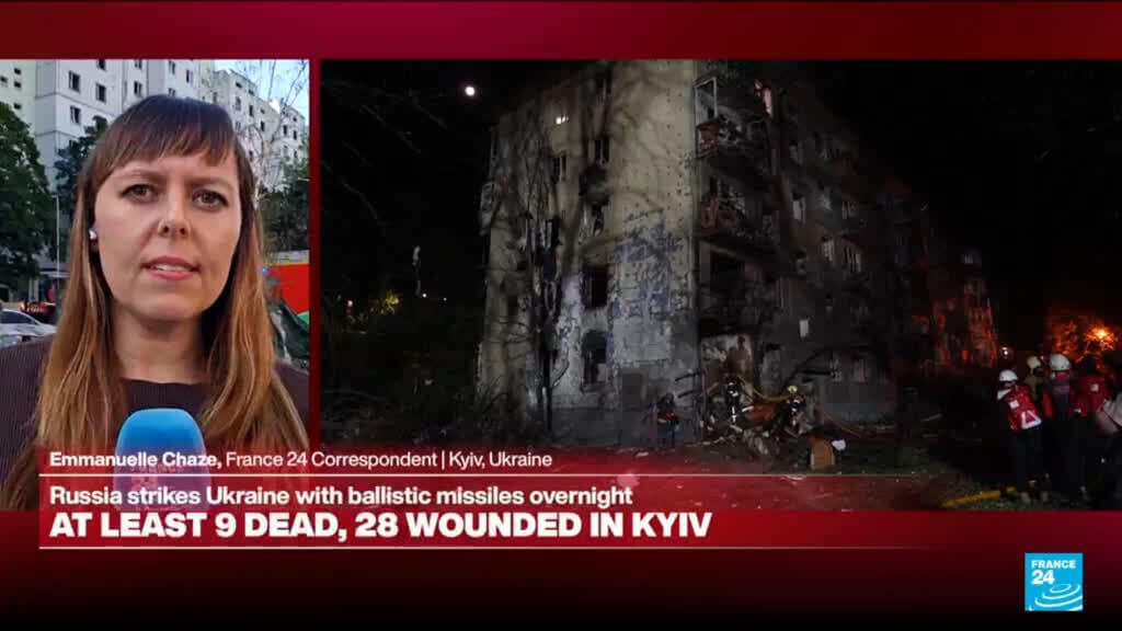 Nine killed and 28 injured in Kyiv following Russian missile strikes