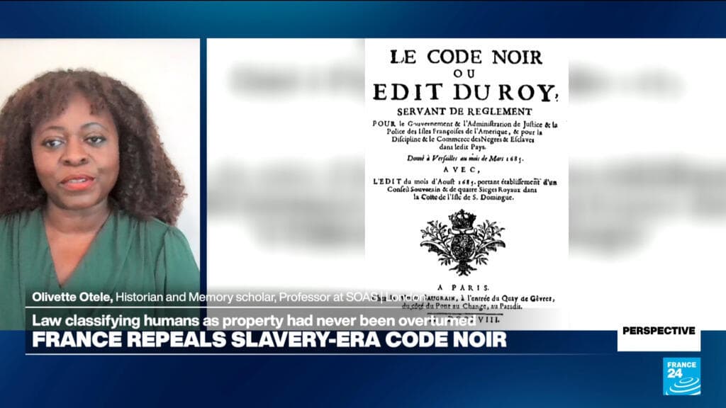 France Repeals Code Noir, Experts Call for Discussion on Reparations
