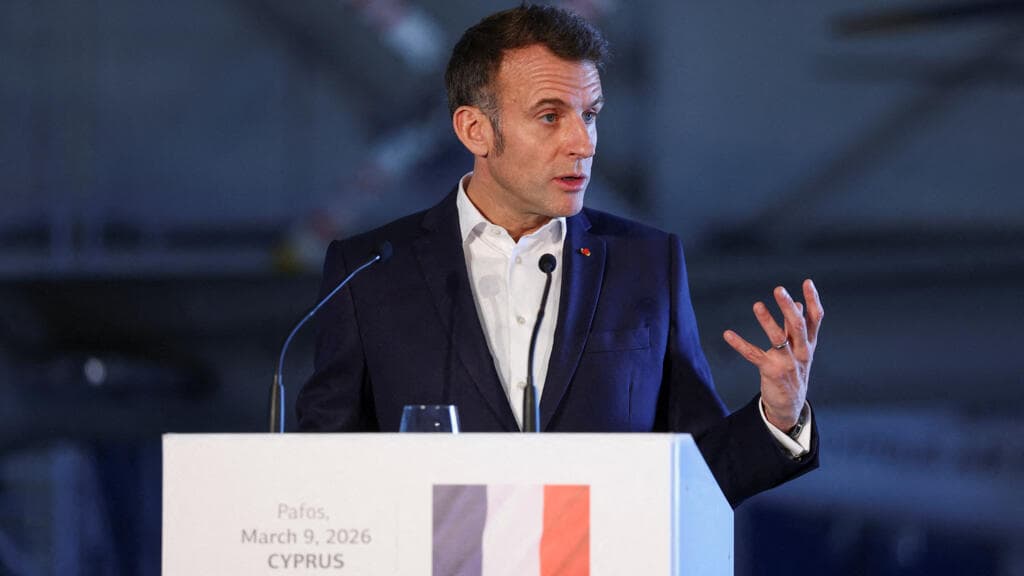 Replay: Emmanuel Macron addresses Iran threat to EU member Cyprus