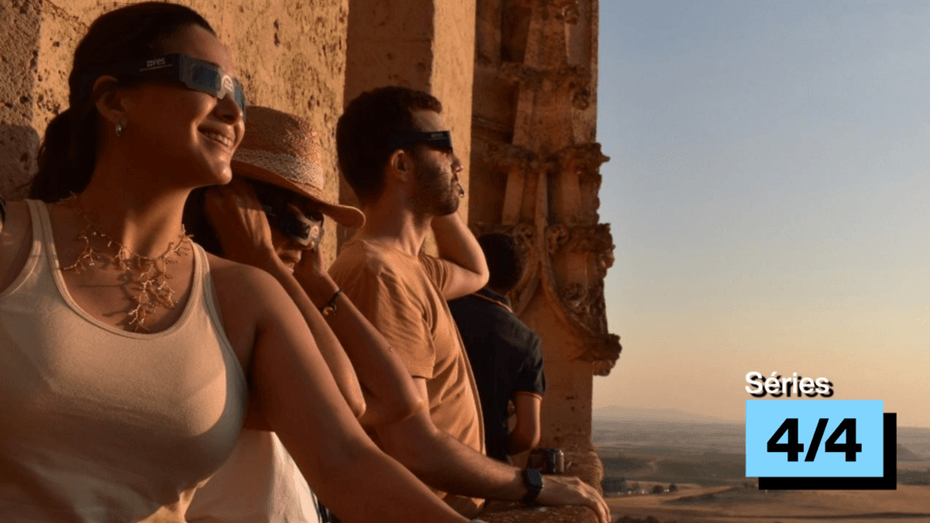 Total Solar Eclipse Darkens Segovia, Spain for 59 Seconds