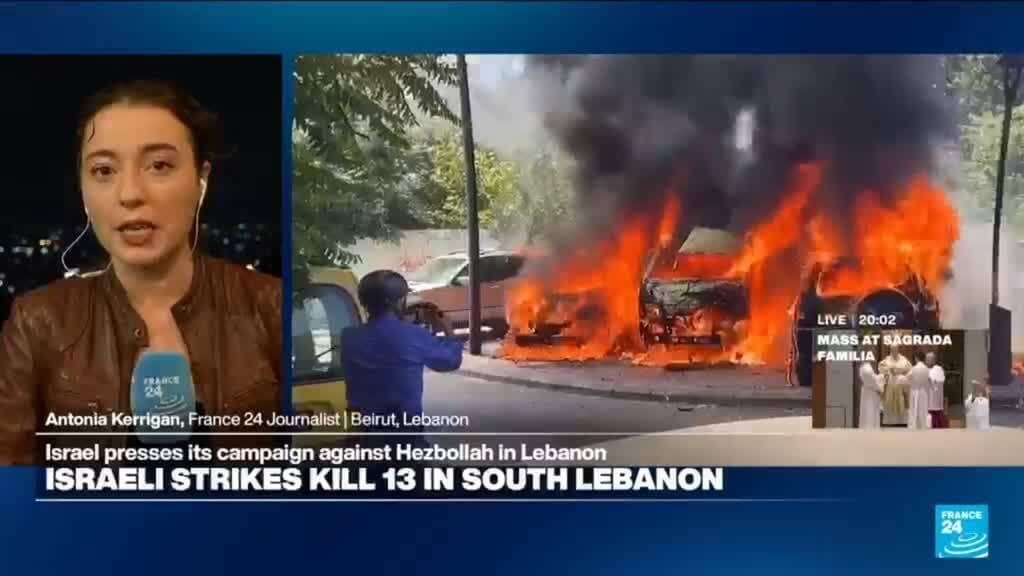 Israeli Airstrikes in Southern Lebanon Result in 13 Fatalities, Sources Report