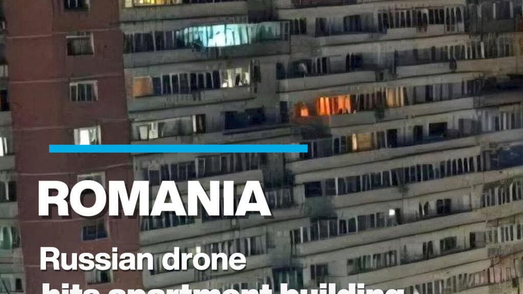 Russian Drone Strikes Apartment Building in Romania, Injuring Two