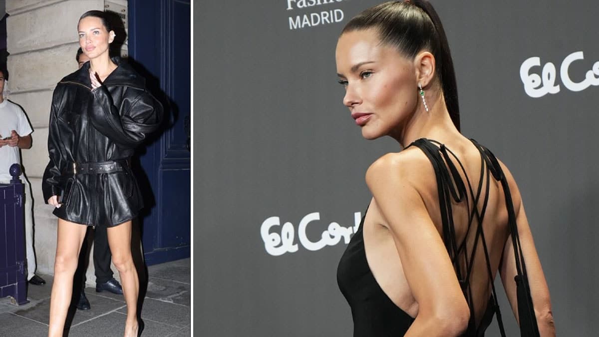 Adriana Lima, Paris'te katıldığı etkinlikte dikkat çekti