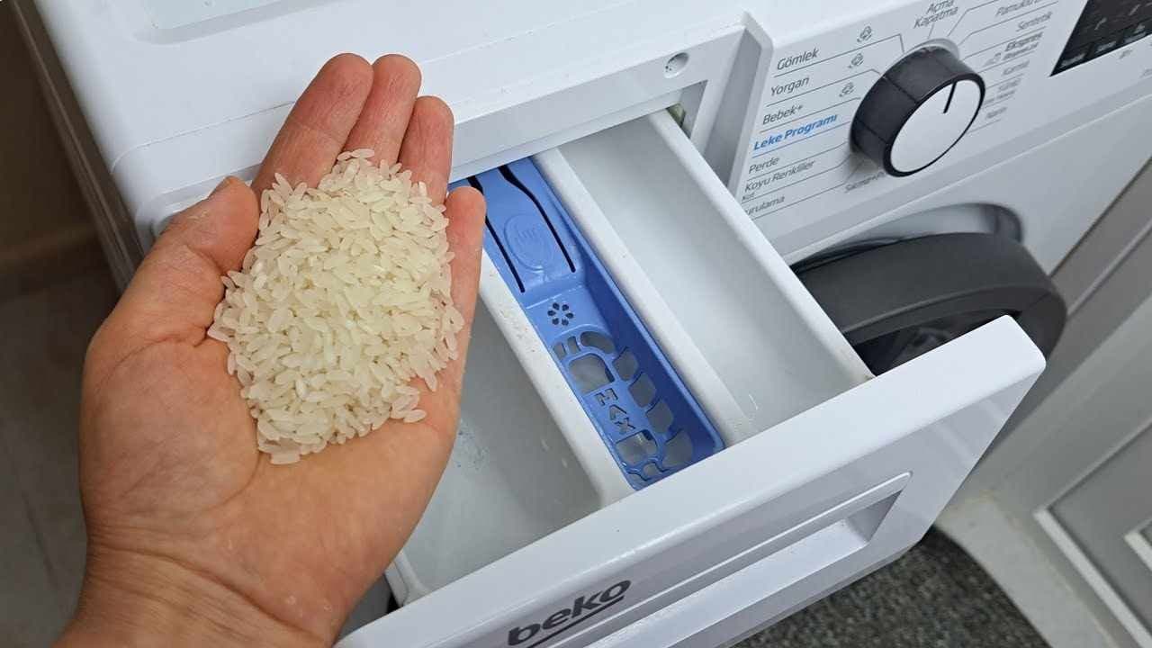 Çamaşır makinesine pirinç ekleyerek temizlikte fark yaratın
