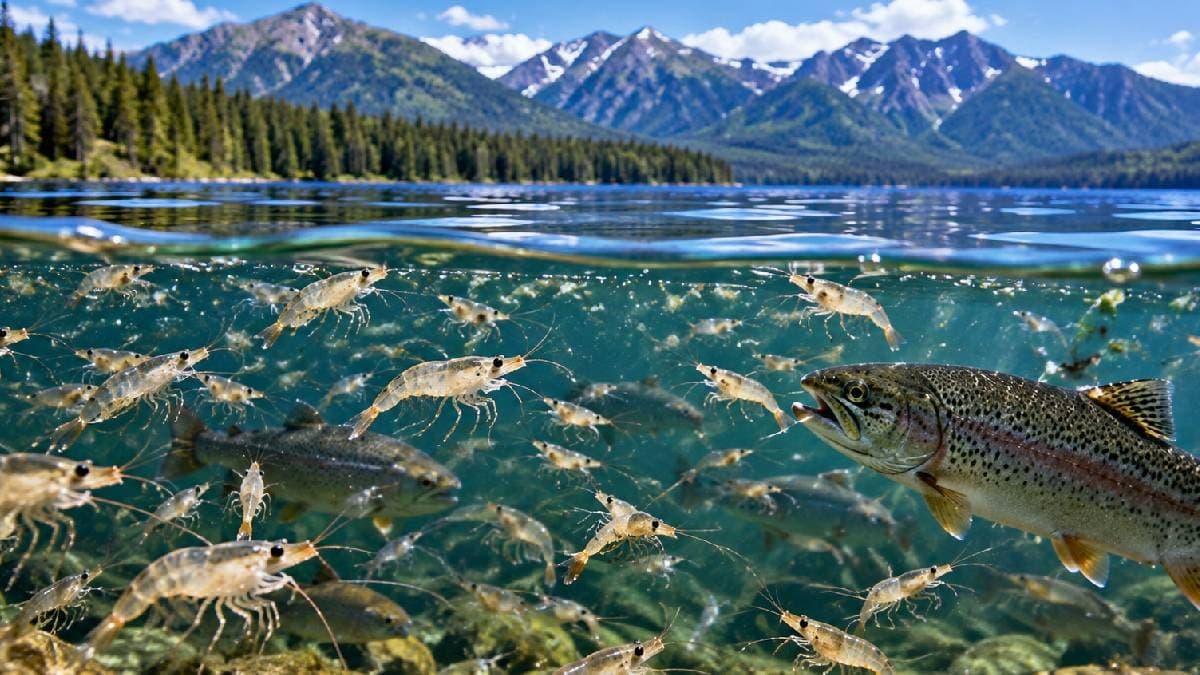 Flathead Gölü'nde Mysis karidesleri bırakıldı